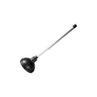 Vileda Rubber Toilet Plunger with Handle - 18-1/2" x 7 7/8" x 9-1/2" - Black/Silver-Bowl plunger