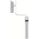 Sleek Socket 6' Ultra-Thin Electrical Outlet Cover with Power Strip-6 outlet power