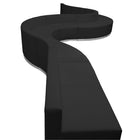 Flash Furniture HERCULES Alon Series Black LeatherSoft Reception Configuration, 9 Pieces-Contemporary Reception Set