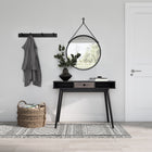 CorLiving Acerra 39"W Entryway Table/Desk - Black-Accent drawer with black wood grain finish