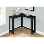 Monarch Specialties 3657 Corner Console Accent Table - Black-This item has no shelves