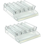 Azar Adjustable Tall Divider Bin Cosmetic Tray - Clear - 2 Pack-Sold in Packs of: 2