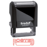 Trodat Printy ''POSTED'' Climate Neutral Self-Inking Stamp 4911-High-quality stamp with nontoxic, water-based ink