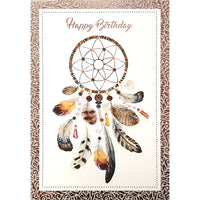 MillBrook Studio Greeting Cards/Envelopes - 5-3/8" W x 7-3/4" H - Multi Feathers - 18 Pack-Card shop quality greeting cards