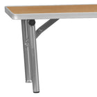 Flash Furniture 72" x 12" x 12" Birchwood Bar Top Riser with Silver Legs-Birchwood Hardwood Surface with Aluminum Edge Band