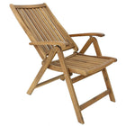 Cathay Importers Acacia Wood Five-Position Folding Arm Chair, Natural (EC-20-0005)-Dimensions: 43"H x 22"W x 28.5"D