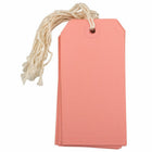 Jam Paper Gift Tags with String - Medium - 4 3/4" x 2 3//8" - Pink - 1000 Pack-Quantity: 1000 tags per carton