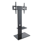 TygerClaw 32" - 55" TV Stand (LCD84112BLK)-2 layers TV stand with 2 black glasses