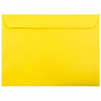 JAM Paper 9" x 12" Booklet Catalog Coloured Envelopes - Yellow Recycled - 500 Pack-Yellow Envelope