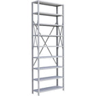 Metalware RK401 Boltless Shelving Unit, 9-Shelves, 36" x 12" x 100", Light Grey-Adjustable shelving system that provides high strength, yet economical storage capacity for your needs