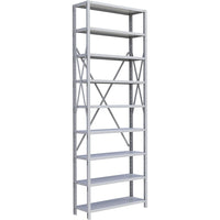 Metalware RK401 Boltless Shelving Unit, 9-Shelves, 36" x 12" x 100", Light Grey-Adjustable shelving system that provides high strength, yet economical storage capacity for your needs