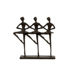 Truu Design Bronze-Look Ballet Trio Sculpture, 5.75 x 6.75 x 1.25 inches, Brown-Material: made of high-quality, durable and safe iron with a bronze finish will be a perfect vintage addition to any room setting
