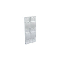 Azar Six-Pocket Vertical Trifold Wall Mount Brochure Holder, 2 Pack (252067)-Brochure Holder