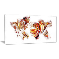 Designart Red and Orange Map Canvas Art Print, (PT2736-32-16)-Print