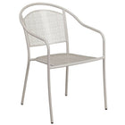 28'' Square Light Grey Indoor-Outdoor Steel Patio Table Set with 4 Round Back Chairs [CO-28SQ-03CHR4-SIL-GG]-4
