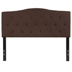 Flash Furniture Cambridge Tufted Upholstered Full Size Headboard - Dark Brown Fabric-Contemporary Style
