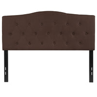 Flash Furniture Cambridge Tufted Upholstered Full Size Headboard - Dark Brown Fabric-Contemporary Style
