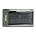 Roots Ladies Slim Clutch Wallet with Top Zipper - Black-1 Zippered Pocket