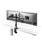 Uplite up to 32" Dual Monitor Desk Mount Fully Adjustable Articulating Stand, Black (UPMM32A)-Integrated cable management keeps your power and AV cables clean and organized with detachable cable clips on the arms and center pole