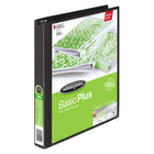 Wilson Jones Professional CleanView Poly Presentation 3-Ring Binder - Letter Size - 175 Sheet Capacity - 1" - Black-1" ring, 11" x 8-1/2" sheet size