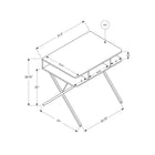 Monarch Specialties 7100 31" Computer Desk - White Top/Silver Metal-Finished on all sides and easy to assemble with illustrated instructions and all hardware included.