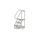 Tri-Arc Manufacturing Aluminum Rolling Ladder, Step Width: 24", Step Type: Ribbed, No. of Steps: 3 (WLAR103244)-No. of Steps: 3