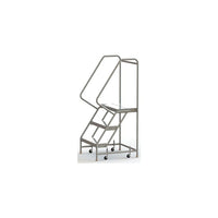 Tri-Arc Manufacturing Aluminum Rolling Ladder, Step Width: 24", Step Type: Ribbed, No. of Steps: 3 (WLAR103244)-No. of Steps: 3