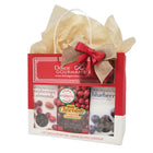 Dolce & Gourmando Chocolate Covered Fruit Treats Gift Bag-Gift pack includes: Chocolate covered dried blueberries, Chocolate Covered Cranberries and Almonds and Milk Chocolate covered cranberries