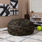 Flash Furniture Oversized Camouflage Kids Bean Bag Chair-Cotton Upholstery