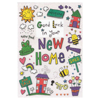 Rosedale 5-1/2" x 8" New Home Greeting Cards And Envelopes, 12 Pack (17406)-Printed on premium uncoated card stock
