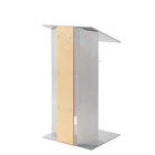Urbann K6 Lectern No Wheels - Aluminum and Wood, Natural-Type of Lectern: Free standing