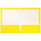 JAM Paper Glossy Two Pocket Presentation Folders, Yellow, 12 Pack (385Gyeag)-9-1/2" x 11-1/2"
