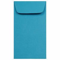 JAM Paper #6 Coin Business Coloured Envelopes - 3.375" x 6" - Blue Recycled - 50 Pack-Colour: Blue