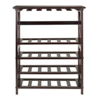 Winsome Rio Wine Rack with Glass Hanger, 24-Bottle-The simple style blends with X legs is great for kitchen or game room. Glass Rack can hold up to 24 glasses. Wine Rack holds up to 24 bottles