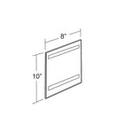 Azar Displays 10" x 8" Vertical Wall Mount Acrylic Sign Holder with Adhesive Tape, Clear, 10 Pack (122025)-Sign holder made of 0.100" thick acrylic