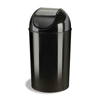 Umbra Grand Can, High-Gloss, Black-With its smooth curves and contemporary design, the Grand can brings style into the most functional of household items