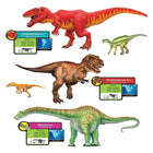 Trend Discovering Dinosaurs Bulletin Board Set (T-8294)-Compare dinosaur sizes to people and vehicles; learn where different species lived.