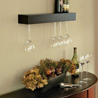 Nexxt Pinot Wine Glass Shelf, Black-Material: floating wall shelf is made of high-quality, durable medium-density fiberboard (MDF) that provides stability. rely on the shelf to keep your items safe and sound, with a visually pleasing finish