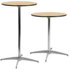 Flash Furniture 24" Round Wood Cocktail Table with 30" & 42" Columns-24'' Round Birchwood Top