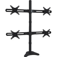 TygerClaw Quad-Arm Desk Mount for 10" - 24" Display, 24.4" x 27.2" x 6.7", Black-Medium size desk mount