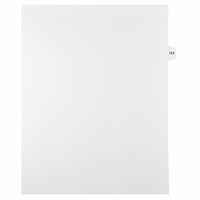 Mark Maker Legal Exhibit Index Tab White Single Tabs, 1/15th Cut, Letter Size, No Holes, Number 124, 25 Pack-White Single Tabs, 1/15th Cut