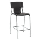 Avenue Six 26" Dorado Vinyl with Chrome Base Counter Stools, Black, 2 Pack-Counter Stool