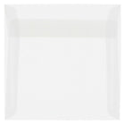 JAM Paper 6 x 6 Square Envelopes, Clear Translucent Vellum, 100 Pack (GTGN515g)-Clear