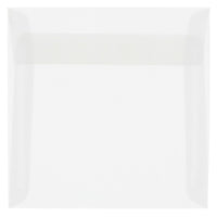 JAM Paper 6 x 6 Square Envelopes, Clear Translucent Vellum, 100 Pack (GTGN515g)-Clear