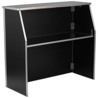 Flash Furniture 4' Black Laminate Foldable Bar-Portable Bar