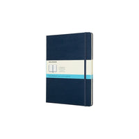 Moleskine Classic Dotted Hard Cover Notebook, Blue Sapphire, 7.5" x 9.75"-192 pages, 7.5" x 9.75" Ivory coloured paper
