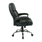 Work Smart Big and Tall Executive Bonded Leather Chair -Black Bonded Leather