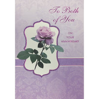 Rosedale 5-1/2" x 8" To Both Anniversary Greeting Cards And Envelopes, 12 Pack (15105)-Printed on premium uncoated card stock