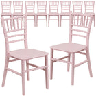 Flash Furniture Kids Pink Resin Chiavari Chair - 10 Pack-330 lb. Weight Capacity