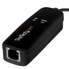 StarTech 56K USB Dial-up and Fax Modem (USB56KEMH2)-Data transfer rates up to 56Kbps (down) and 33.6Kbps (up)